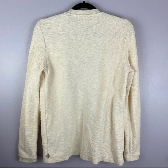 Scotch & Soda Cream Textured Cotton Open Cardigan Size 4 - Picture 11 of 11